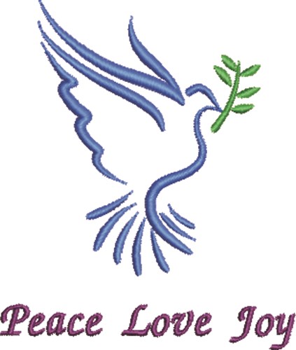 Peace Love Joy Machine Embroidery Design