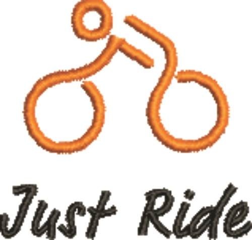 Just Ride Machine Embroidery Design