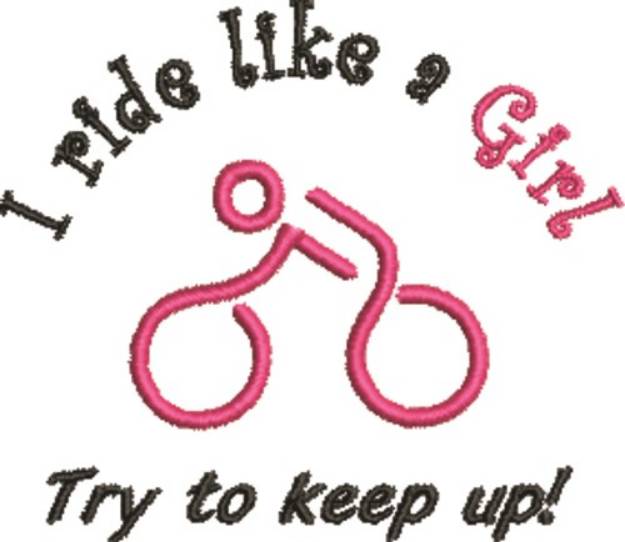 Picture of Ride Like A Girl Machine Embroidery Design