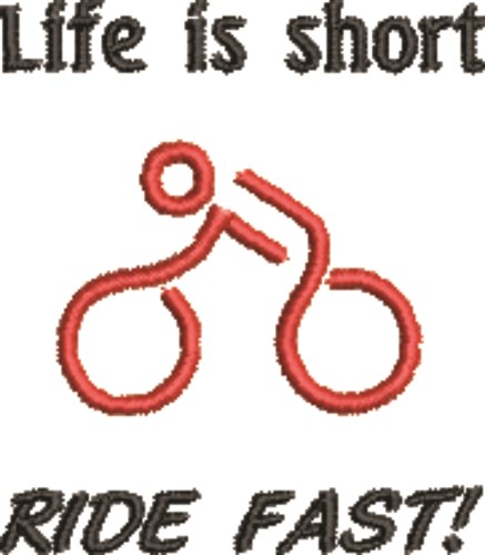 Ride Fast Machine Embroidery Design
