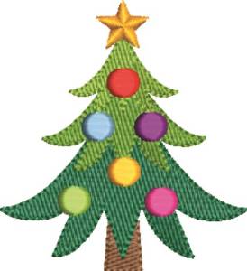 Picture of Christmas Tree 14 Machine Embroidery Design