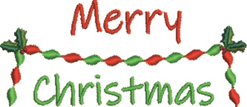 Merry Christmas Decoration Machine Embroidery Design