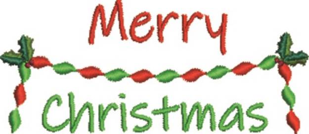 Picture of Merry Christmas Decoration Machine Embroidery Design