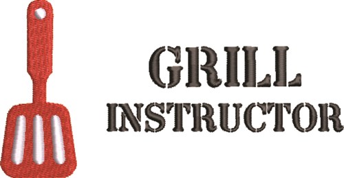 Grill Instructor Machine Embroidery Design
