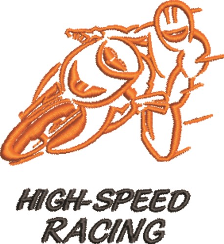 High-Speed Racing Machine Embroidery Design