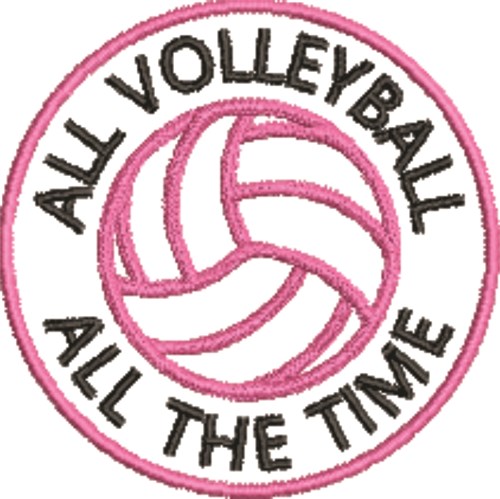 All Volleyball Machine Embroidery Design