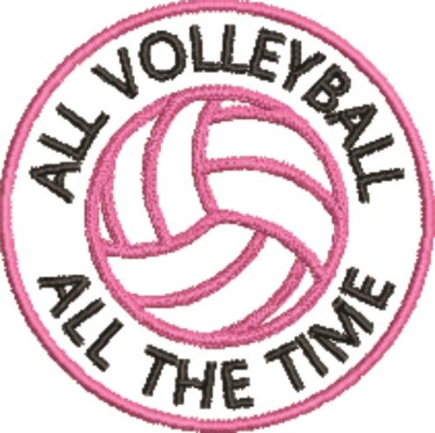 Picture of All Volleyball Machine Embroidery Design