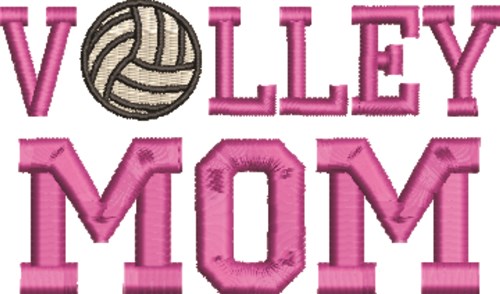 Volley Mom Machine Embroidery Design