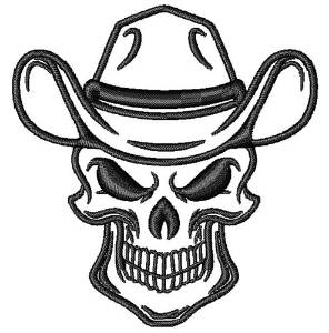 Picture of Cowboy Skull Outline
