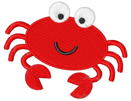 Cartoon Crab Machine Embroidery Design