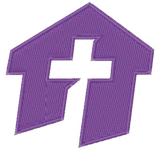 Picture of Church & Cross Machine Embroidery Design