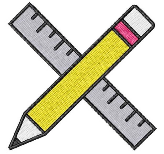 Picture of Pencil & Ruler Machine Embroidery Design