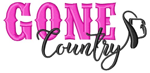 Gone Country Machine Embroidery Design