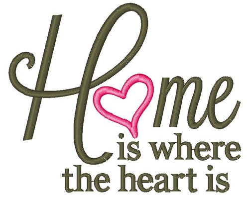Home Has Heart Machine Embroidery Design