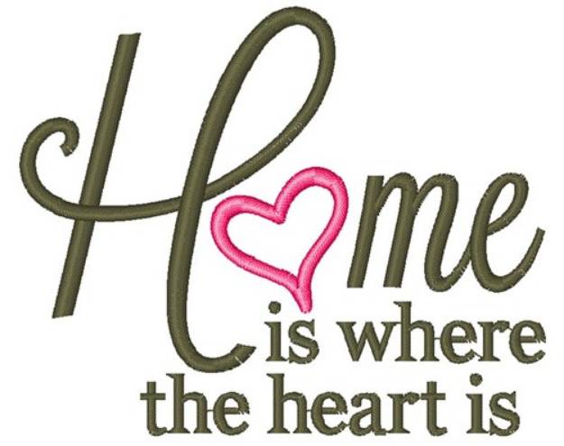 Picture of Home Has Heart Machine Embroidery Design
