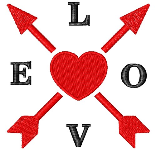 Love & Arrows Machine Embroidery Design