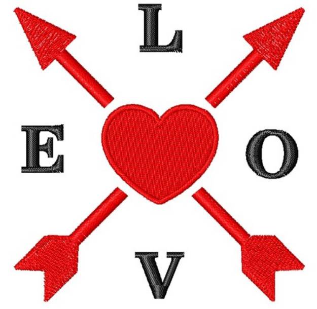 Picture of Love & Arrows Machine Embroidery Design