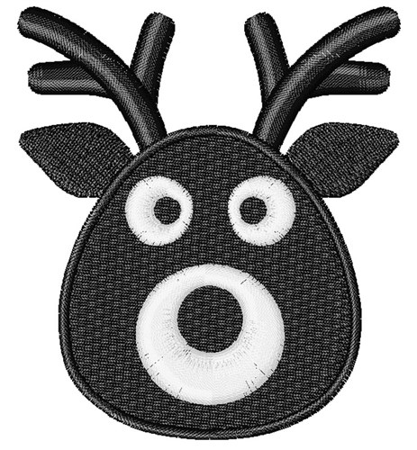 Reindeer Head Machine Embroidery Design