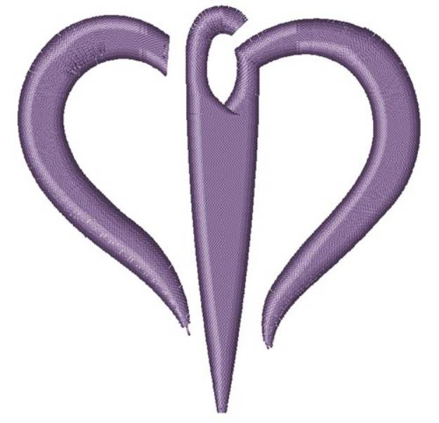 Picture of Needle & Thread Heart Machine Embroidery Design