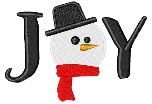 Snowman Joy Machine Embroidery Design