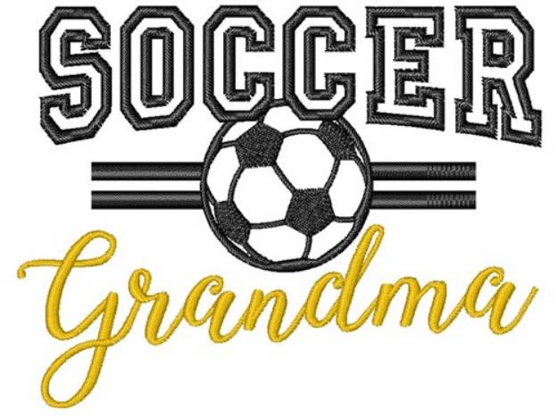 Picture of Soccer Grandma Machine Embroidery Design
