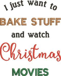 Picture of Bake Stuff & Watch Movies Machine Embroidery Design