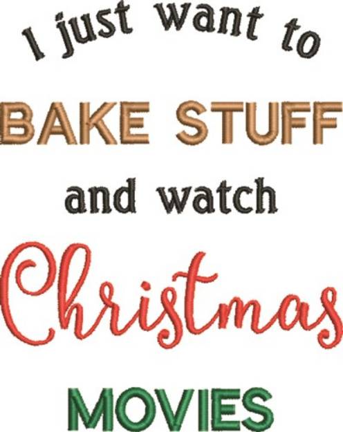 Picture of Bake Stuff & Watch Movies Machine Embroidery Design