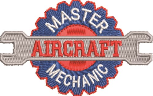 Master Aircraft Mechanic Machine Embroidery Design