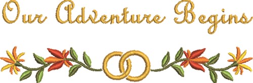 Our Adventure Begins Machine Embroidery Design