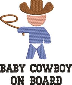 Picture of Baby Cowboy On Board Machine Embroidery Design