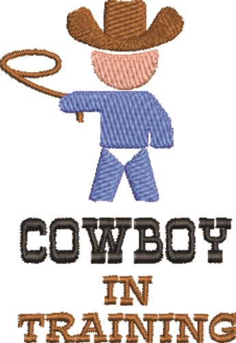 Cowboy In Training Machine Embroidery Design