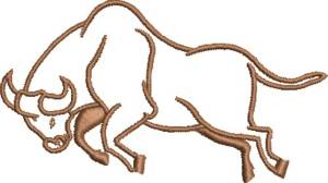 Picture of Bull Outline Machine Embroidery Design