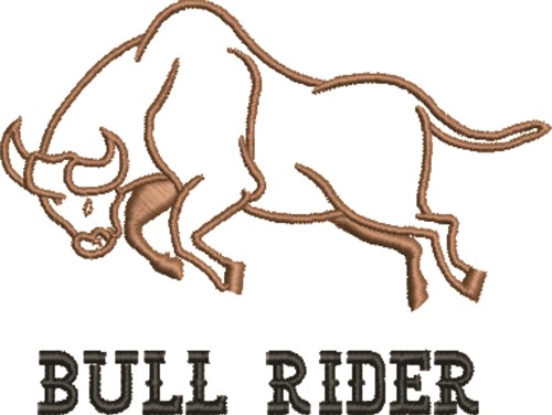 Bull Rider Machine Embroidery Design