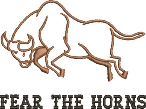 Fear The Horns Machine Embroidery Design