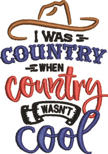Country Cool Machine Embroidery Design
