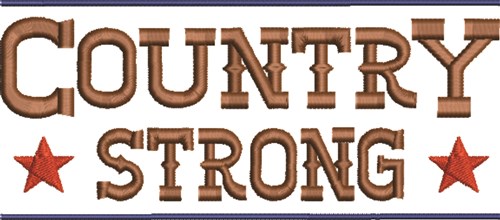 Country Strong Machine Embroidery Design