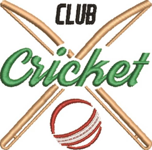 Picture of Club Cricket Machine Embroidery Design