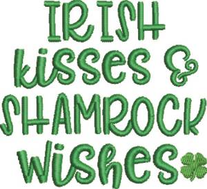 Picture of Irish Kisses Shamrock Wishes Machine Embroidery Design