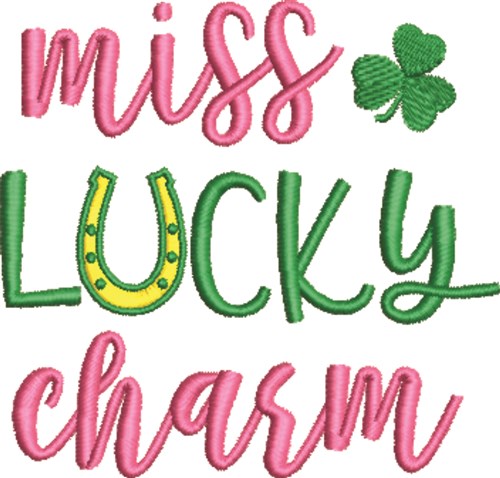 Miss Lucky Charm Machine Embroidery Design