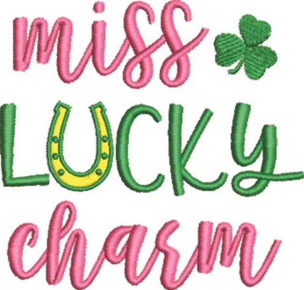 Picture of Miss Lucky Charm Machine Embroidery Design