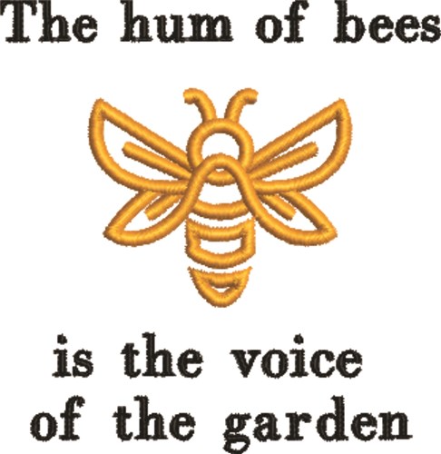 Hum Of Bees Machine Embroidery Design