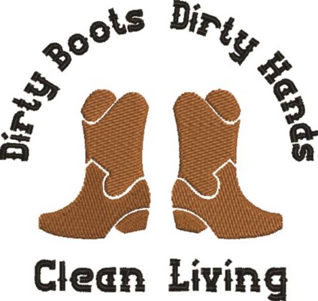 Picture of Dirty Boots Machine Embroidery Design