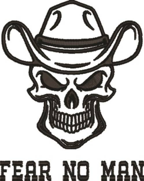 Picture of Fear No Man Machine Embroidery Design