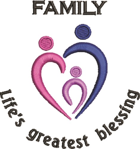 Family Blessing Machine Embroidery Design
