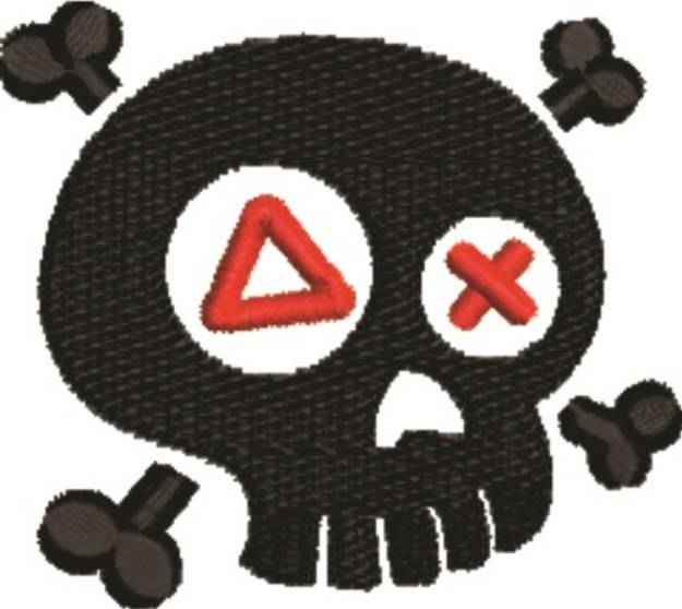 Picture of Gamer Skull Machine Embroidery Design