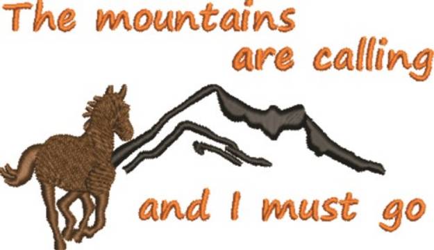 Picture of Mountains Are Calling Machine Embroidery Design