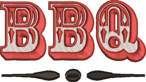 BBQ Machine Embroidery Design