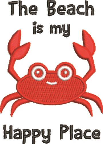 Beach Crab Machine Embroidery Design