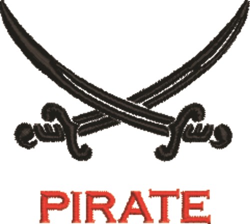 Pirate Swords Machine Embroidery Design