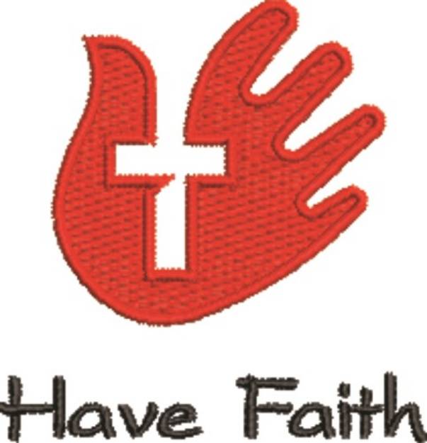Picture of Have Faith Hand Machine Embroidery Design